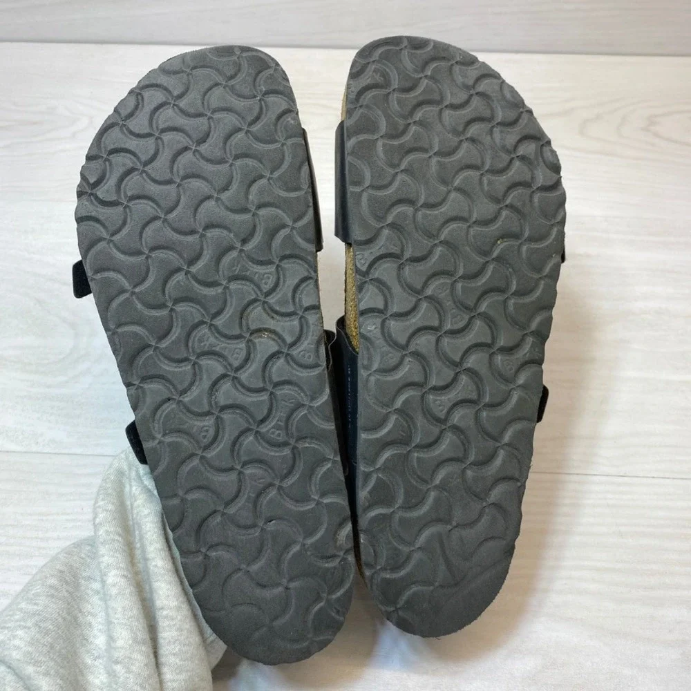 Birkenstock Womens 42 Salina Slide Sandals Black Birko-Flor Cork Footbed Comfort